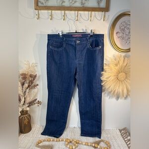 Gloria Vanderbilt Amanda Tapered Leg Classic Rise Dark Denim Jeans Size …
